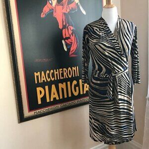 JULIAN CHANG: USA MADE Chic Zebra Print Wrap Dress